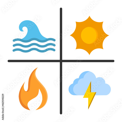 Disaster Icon Vector Illustration Flat Version