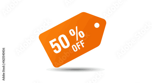 Promotion and sale fifty percent off discount sale promotion retail offer price tag special deal clearance shopping savings vector