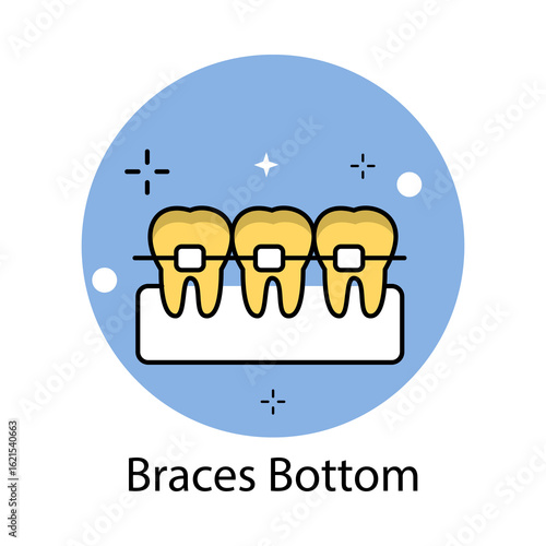 Braces Bottom Icon. Vector Design