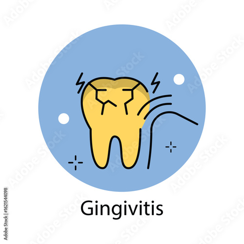 Gingivitis Icon. Vector Design