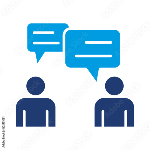 Response Icon Vector Illustration Blue Version