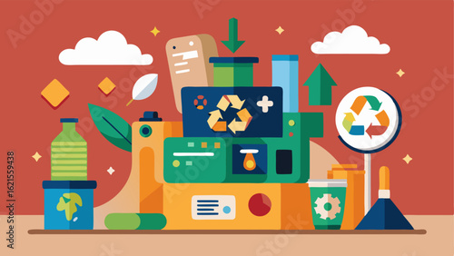 A section of the workshop is dedicated to recycled materials where visitors can use items such as old magazines cardboard and plastic to create their own works of art promoting