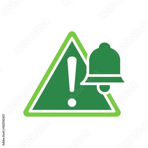 Emergency Notification Icon Vector Illustration Green Version
