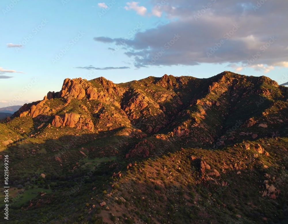 Fototapeta premium Mountain range at sunset (2)