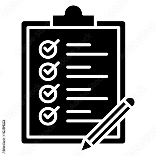 Evaluation Icon Vector Illustration Glyph Version