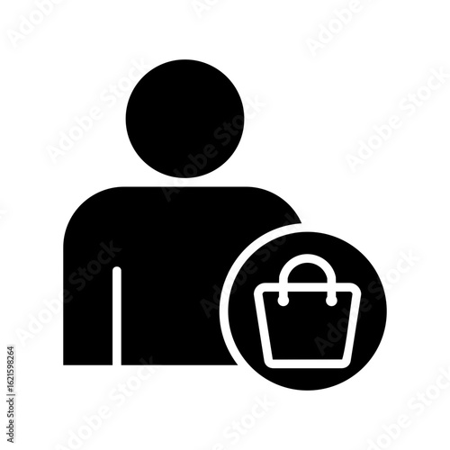 Consumer Icon Vector Illustration Glyph Version