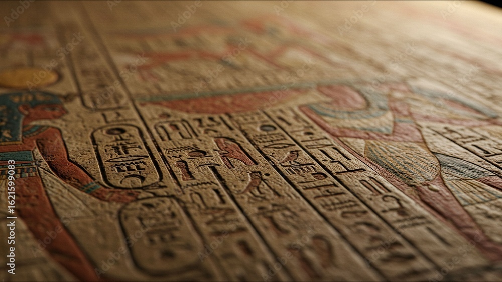 Fototapeta premium Ancient Egyptian Hieroglyphic Carvings