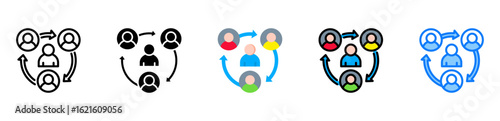 Coordination icon multiple style 