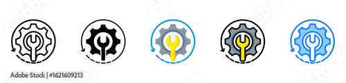 Maintenance icon multiple style 