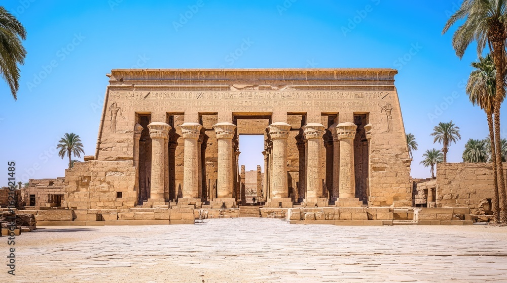 Obraz premium The Majestic Temple of Philae: A Glimpse into Ancient Egypt