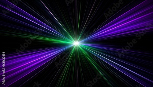 Radiating vibrant colors burst from a central point