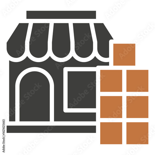 Bulk Order dual tone, mini illustration icon. use for modern concept, print, UI, UX kit, web and app development. Vector related to commerce, retail, marketing and shopping.
