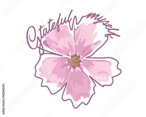 positive motivational inspiration watercolor flower