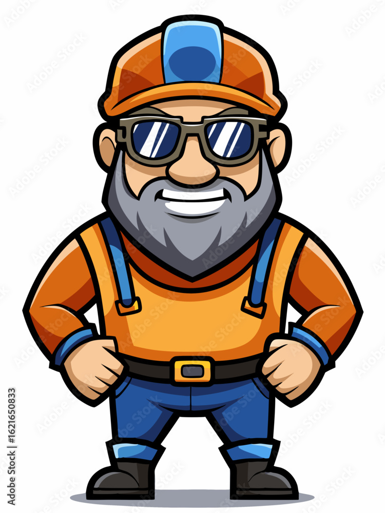 colorful illustration of a miner man mascot colorful illustration of a miner man mascot