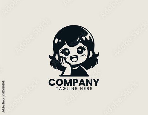 An adorable Japanese cartoon character happily expressing a positive emotion with a cute gesture