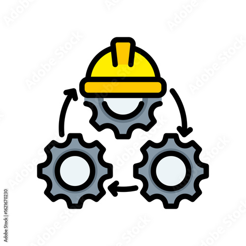 Engineering lineal color icon