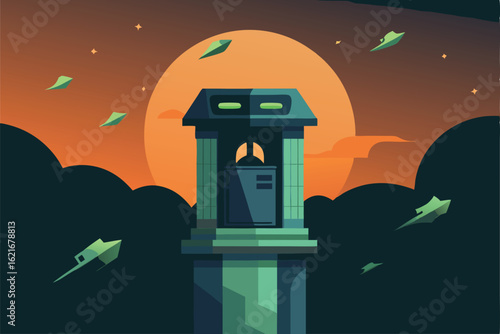 halloween night scene