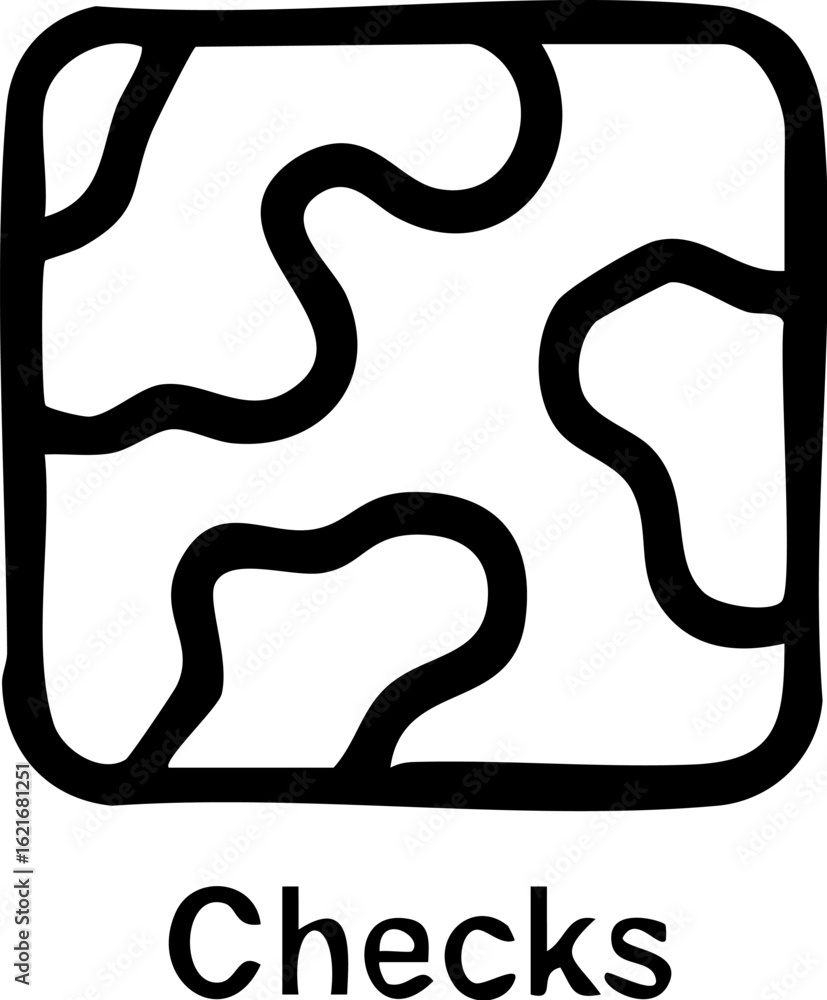 Fototapeta premium Abstract Organic Pattern Icon for Checks.