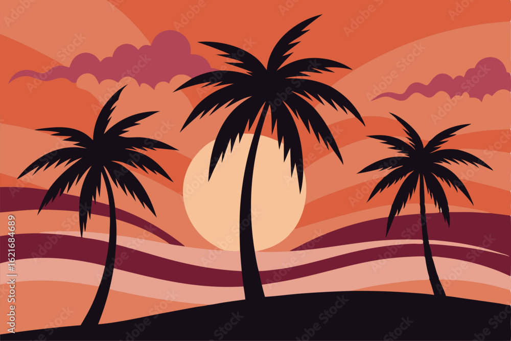 Obraz premium palm trees on the beach