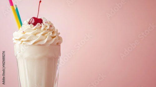 Wallpaper Mural A milkshake topped with whipped cream and a cherry. Torontodigital.ca