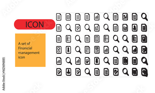 A set of financial management line icon