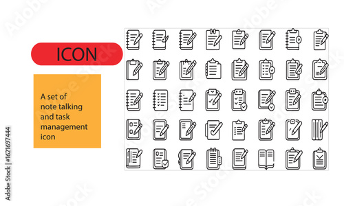 A set of task management and organization icon.