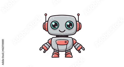 Cute Cartoon Robot Icon