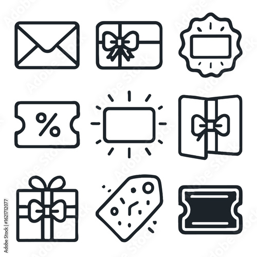 Gift vector festive shining label card confetti frame icon foldout spark
