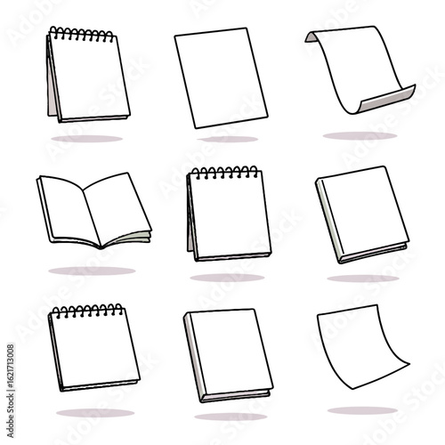 Sketchbook sketch grid sketchbooks above floating hardcover pad spiral open icon weightless