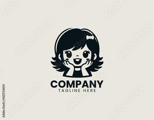 An adorable Japanese cartoon character happily expressing a positive emotion with a cute gesture