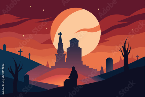 graveyard with ghostly effects   (1).eps