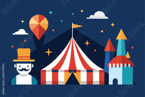 circus clown vector illustration