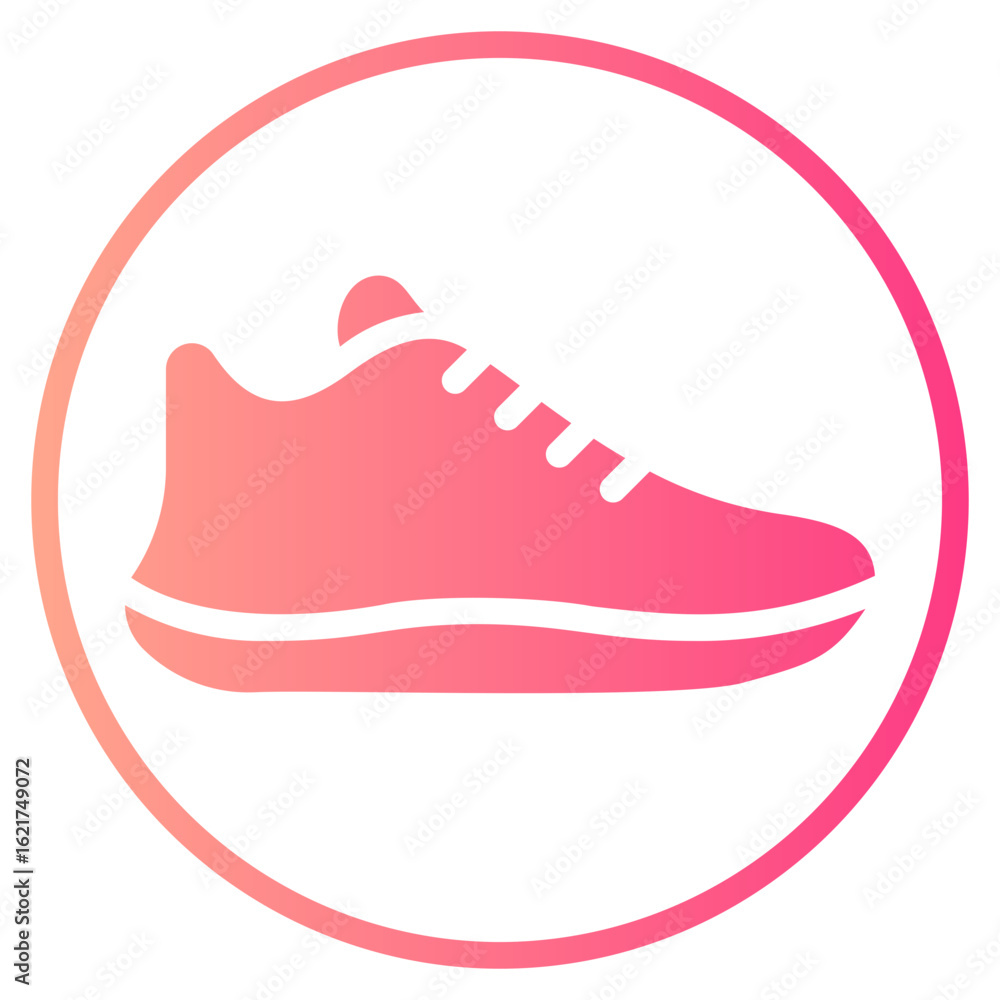 Obraz premium running shoe gradient icon