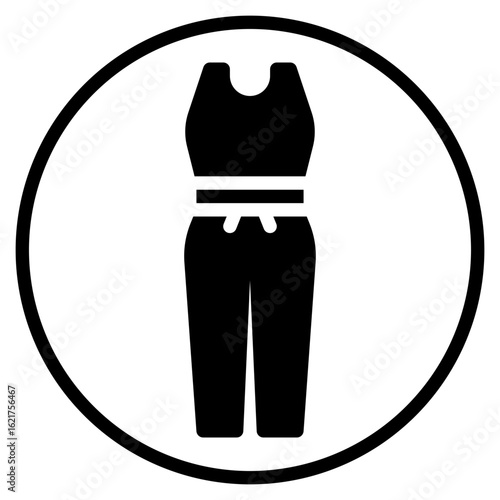 jumpsuit glyph icon