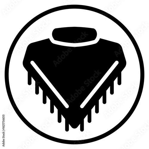 poncho glyph icon