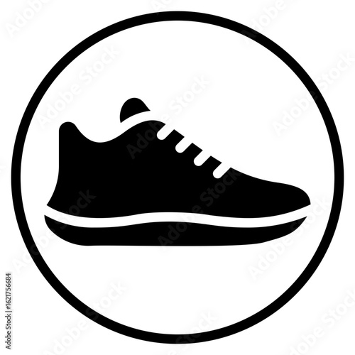 running shoe glyph icon