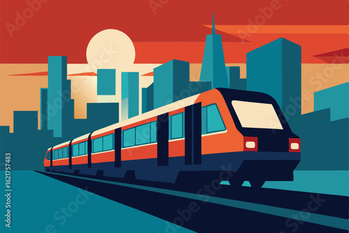 train in the city