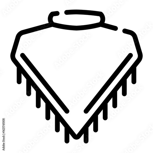 poncho line icon