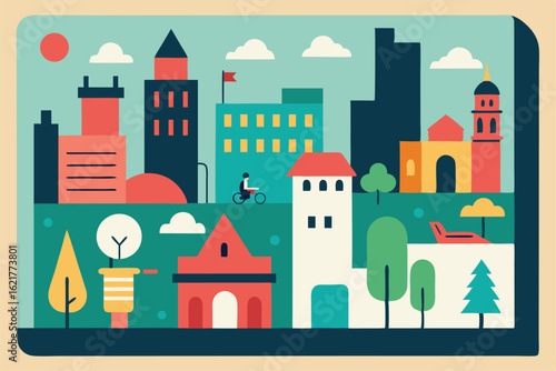 vector illustration of castle