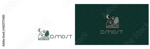 logo, symbol for real estate and business card