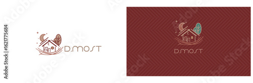 logo, symbol for real estate and business card