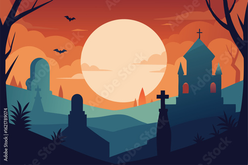 vector illustration of an ancient castle