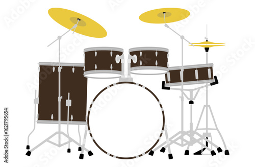 ドラムセットのベクターイラスト シンプル