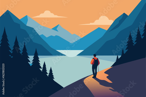 woman on the top of the mountain