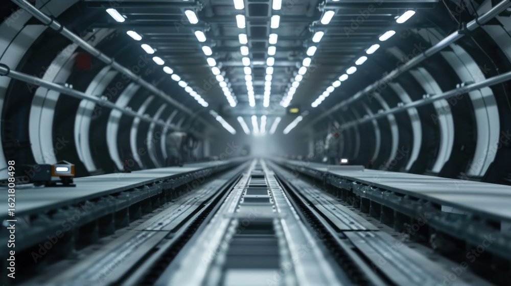 Naklejka premium Industrial tunnel conveyor