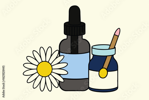 vector illustration of a bottle of perfume