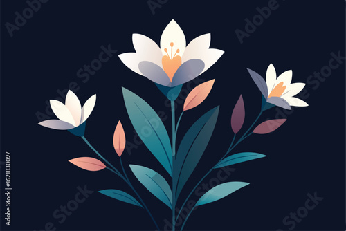 moody floral art with dark background and pale blo (1).eps