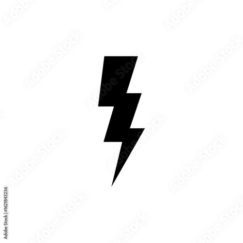 Free Download A vector illustration of a minimalist black lightning icon on a white background. Suitable for use as a symbol for electricity, energy, power, or speed in graphic design or technology applications. - GFXLoad