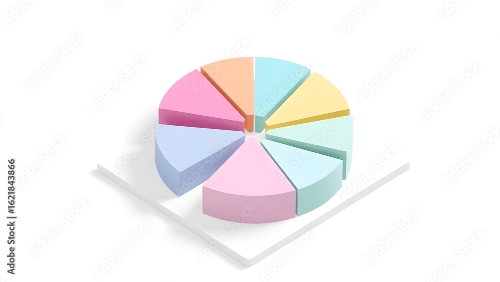 Obraz premium pie chart on white background