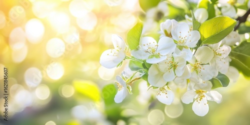 Delicate blossoms in springtime sunshine.